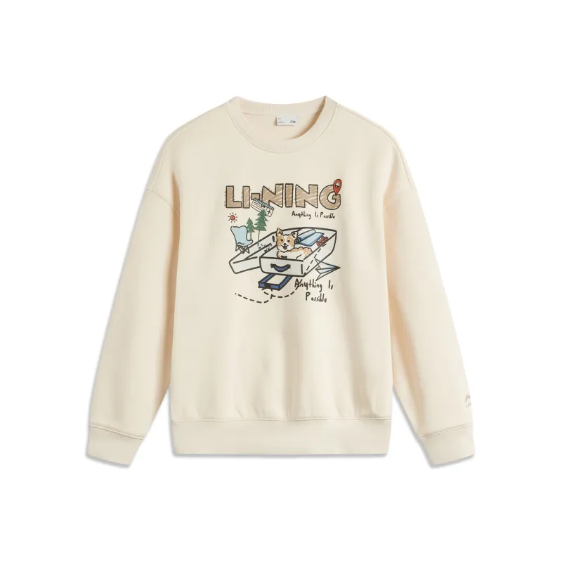 LiNing Sports Life Collection Sweatshirt Women's Swan White-0