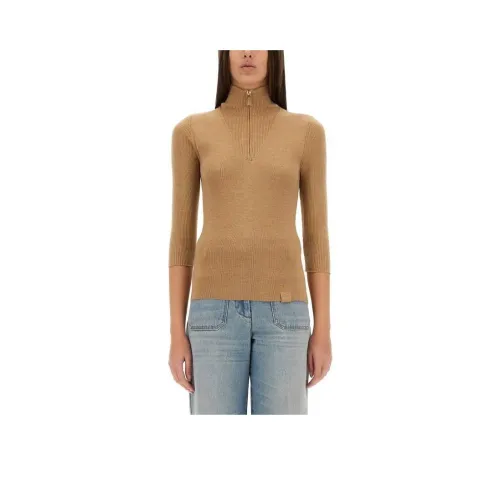 Victoria Beckham High zebra Knitted Top