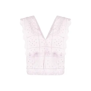 GANNI Broderie Anglaise Sleeveless Top