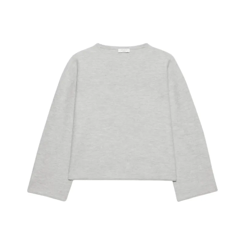 ARITZIA The Group Neutra Merino Wool Sweater Sweater Women's Heather Chrome Gray-0