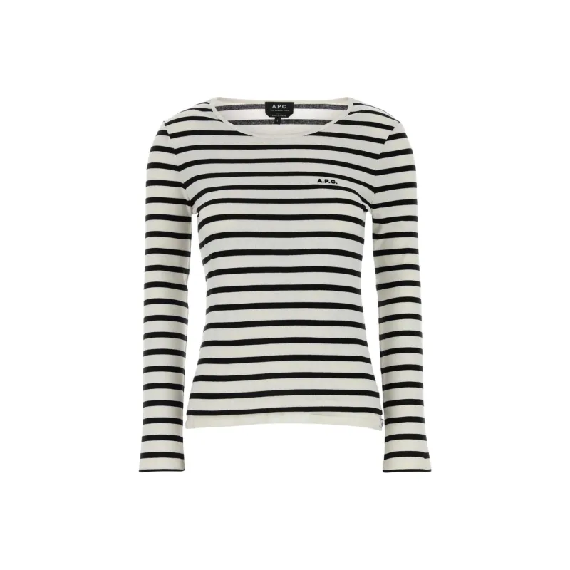 A.P.C Long Sleeved Striped Top-0