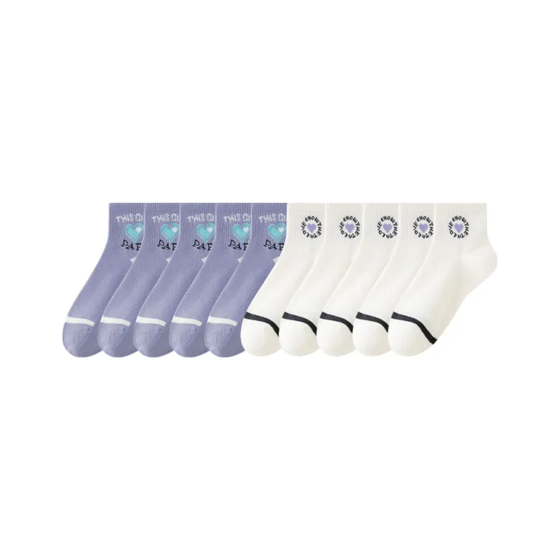 Cotton Gene Mid-Calf Socks Women's 5 Pack-94