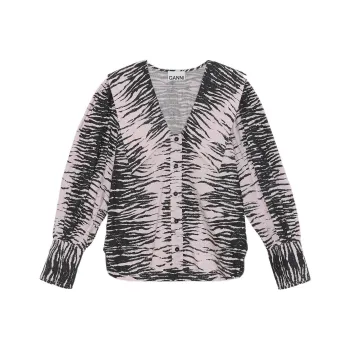 GANNI Printed Cotton Poplin 'Light'