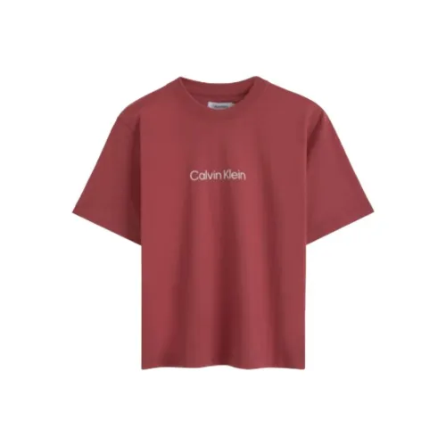 Calvin J30J315713BAE T Shirts Women's Rusty Red
