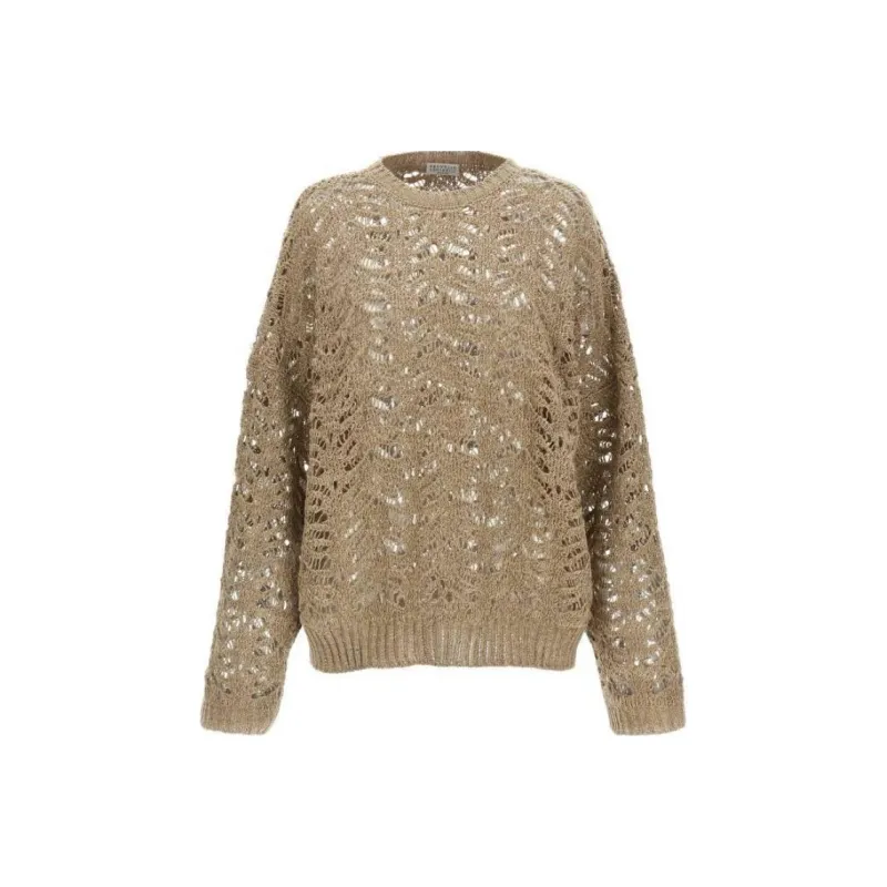 Brunello Cucinelli Sequin Embellished Crewneck Jumper-0