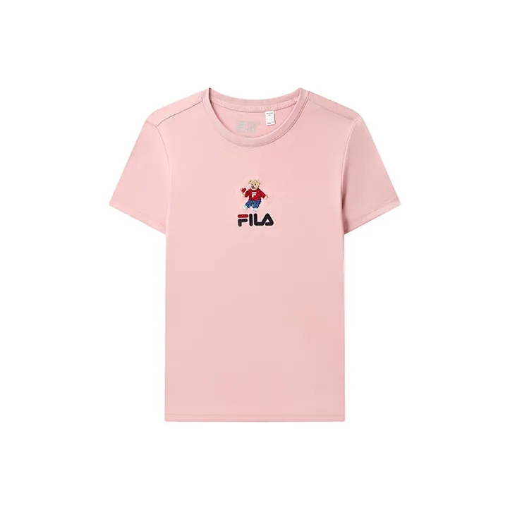 FILA Set in Sleeve T Shirt Women's Wheat Town Powder-0