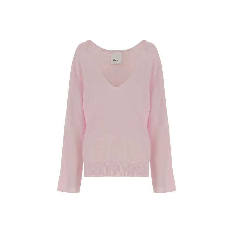 ALLUDE V neck Sweater-0