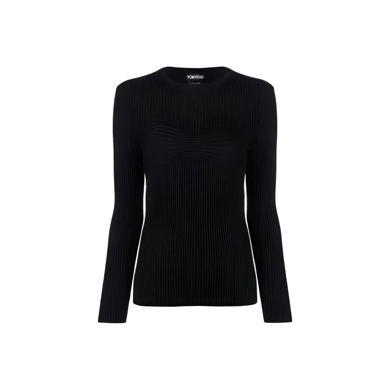 TOM FORD Crewneck Ribbed-Knit Jumper-0