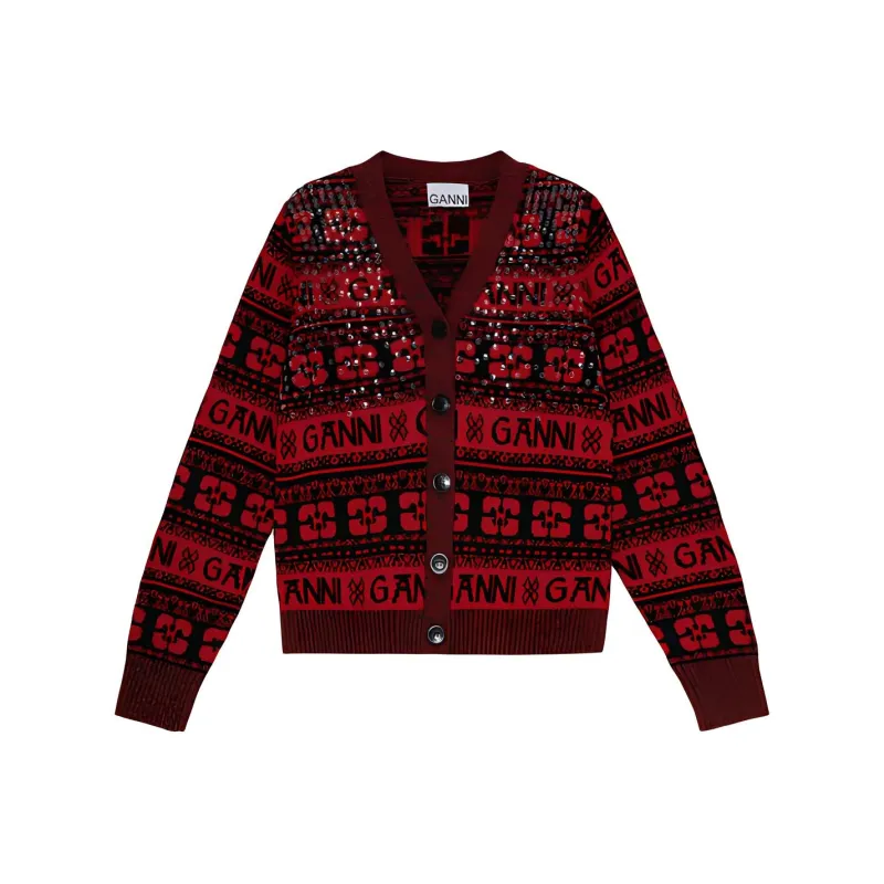 GANNI FW23 Sweater Women's True Red-0