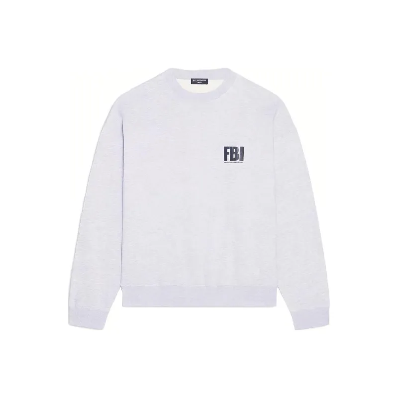Balenciaga Regular Crewneck 'Heather Grey/Black'-0
