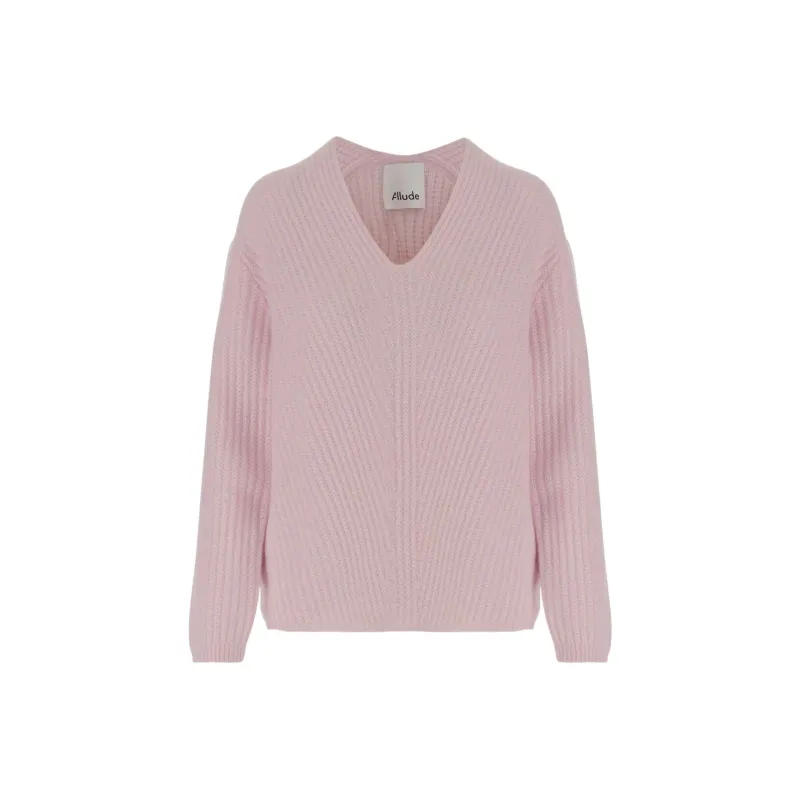 ALLUDE Ribbed Cashmere Sweater-0