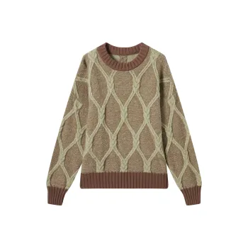 DIALOGUE Sweater Women's Mint Milk Coffee