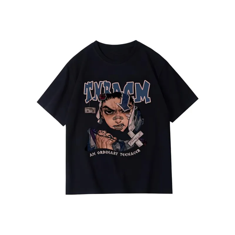 RE Drop Shoulder Sleeve T Shirt Unisex-0