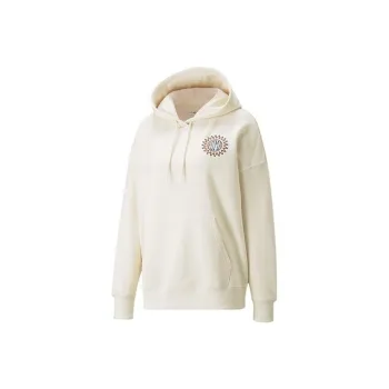 PUMA Downtown Sweatshirts Women's Cotton Linen Blend In Natural Color