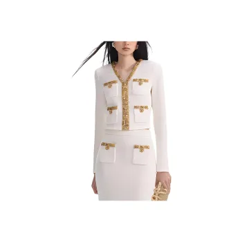 Self-portrait Lurex Knitted Cardigan