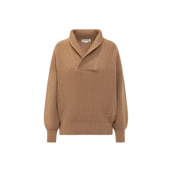 Victoria Beckham Shawl-Collar Drop Shoulder Jumper