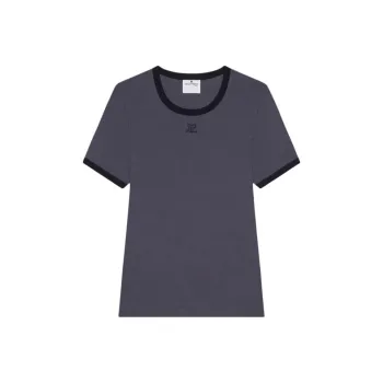 Courrèges Heritage T Shirt 'Denim/Black'