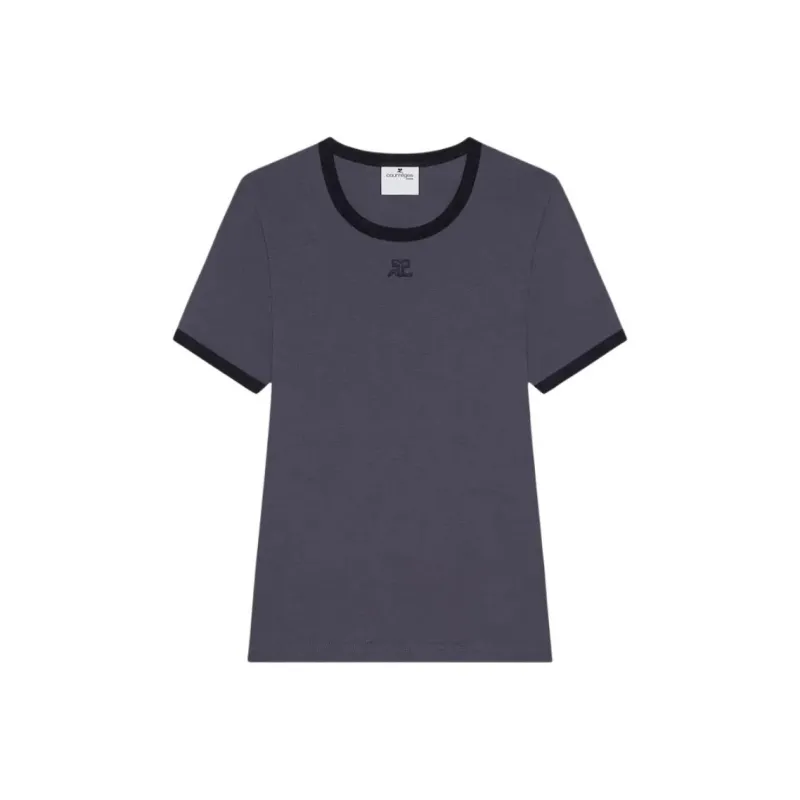 Courrèges Heritage T Shirt 'Denim/Black'-0