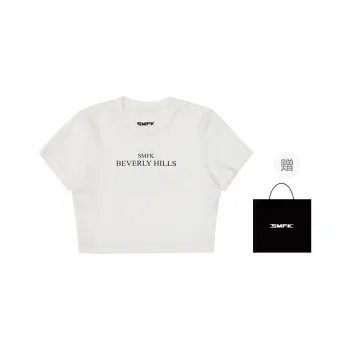 SMFK Regular T Shirt Women's Snow Mountain White