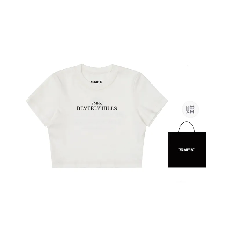 SMFK Regular T Shirt Women's Snow Mountain White-0