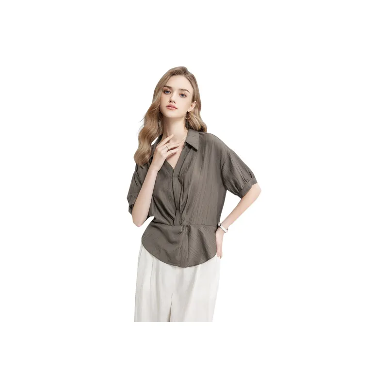 TOUCH Shirt Women's Deep Gray Coffee-0