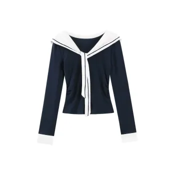 KYKW Regular Top Women's Navy Blue
