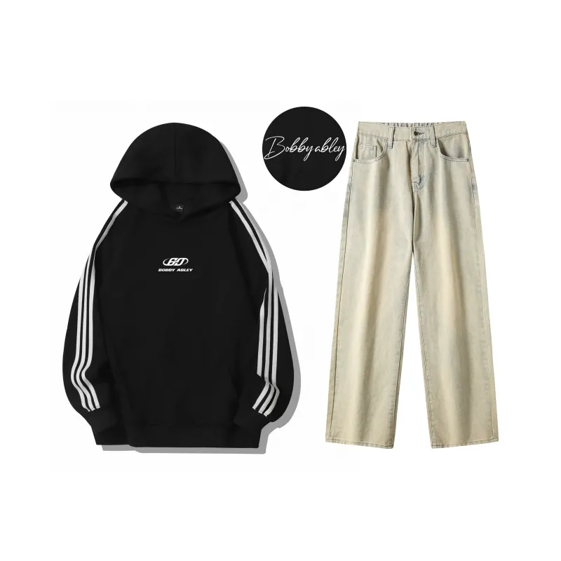 BOBBY ABLEY Sweatshirt Set Unisex Black-49
