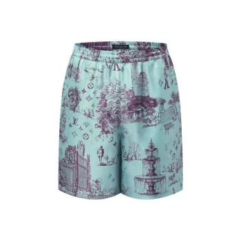 LOUIS VUITTON Printed Silk Shorts