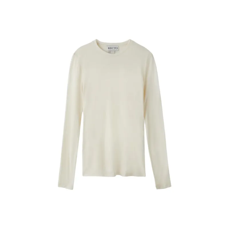 RECTO FW24 OVERLAY RC JACQUARD LOGO JERSEY TOP Sweater Women's Ivory/Ivory-0