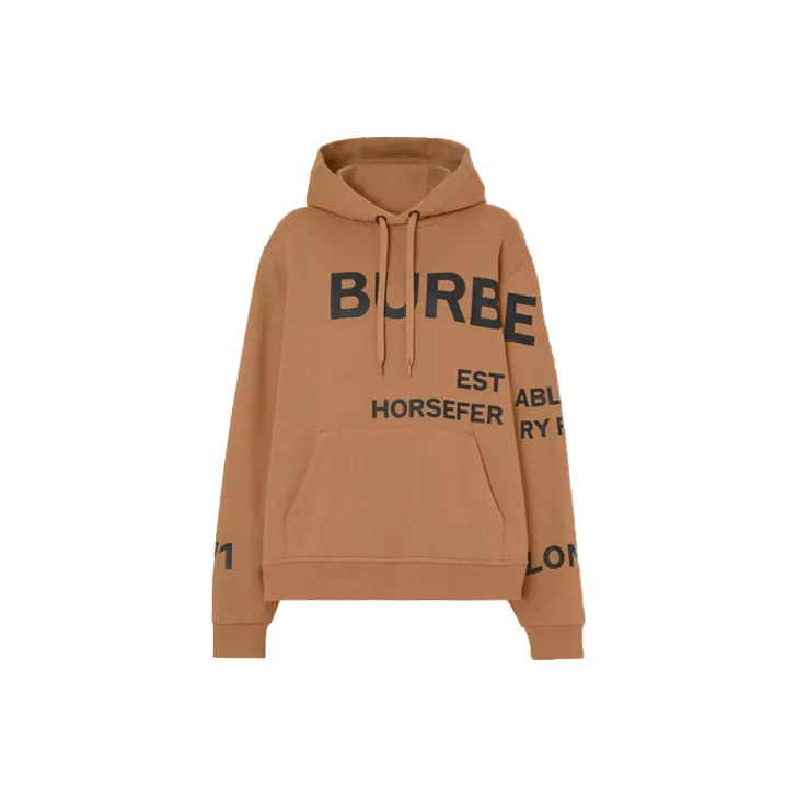 Burberry Oversized Print Hoodie 'Camel'-0
