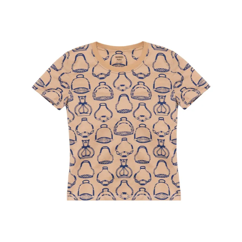 HERMES SS23 Regular T Shirt Women's White Beige-0