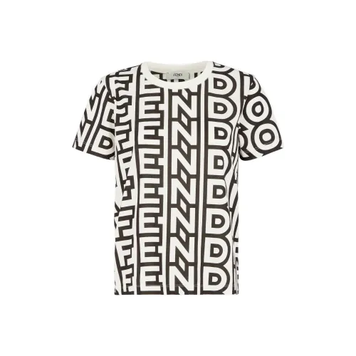 FENDI By Marc Jacobs Two Fioletowy Cotton T Shirt Multicolor