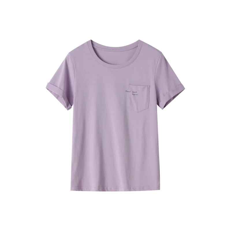 Huagaa T Shirts Women's Purple-0