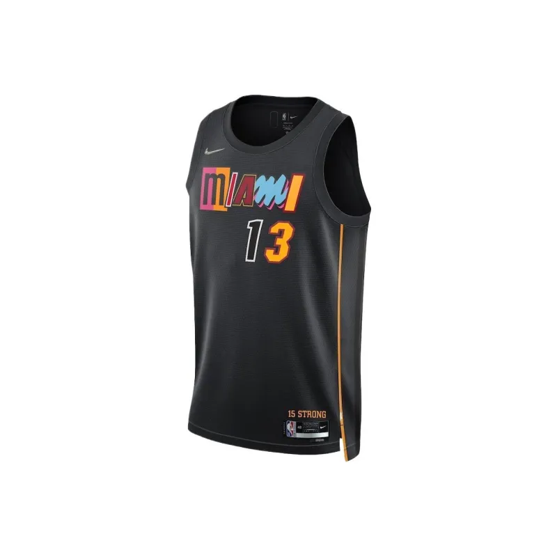 NBA Miami Heat Nike City Edition Swingman Basketball Jerseys Men's Black-0