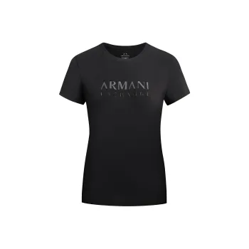 ARMANI EXCHANGE SS24 T Shirt Women's Black