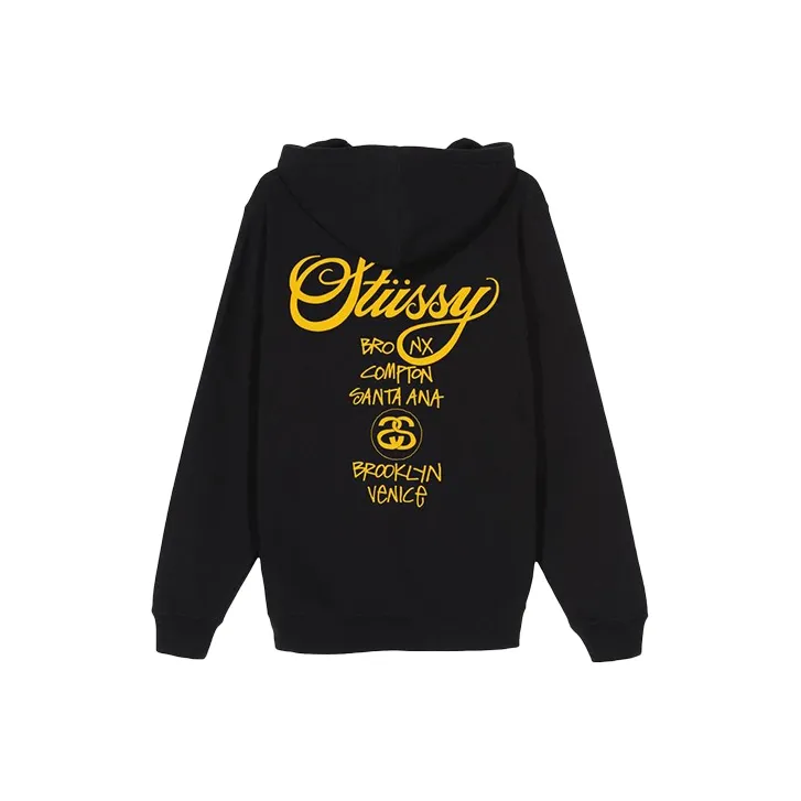 Stussy World Tour Hood 'Black/Blue'-2