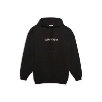 Balenciaga Large Fit Symbolic Hoodie Black/White