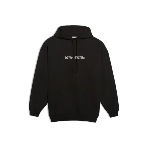 Balenciaga Large Fit Symbolic Hoodie Black/White