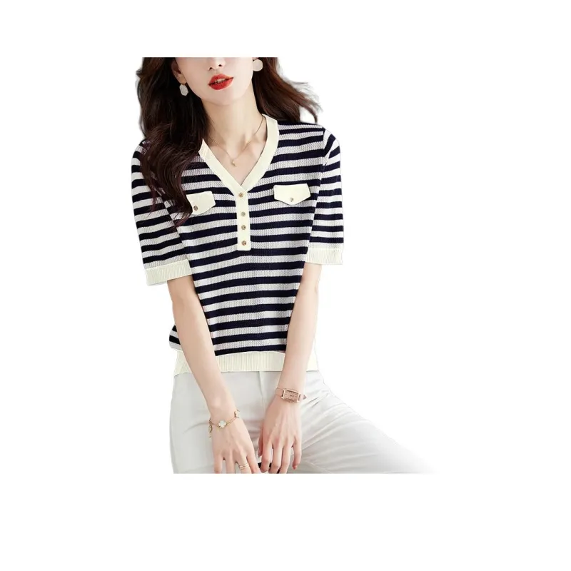 Korean Style Regular T Shirt Women's-5