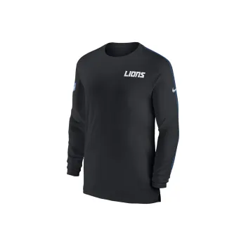 Nike Detroit Lions Men's Dri-FIT NFL Long-Sleeve Top Soccer Jerseys Men's Black