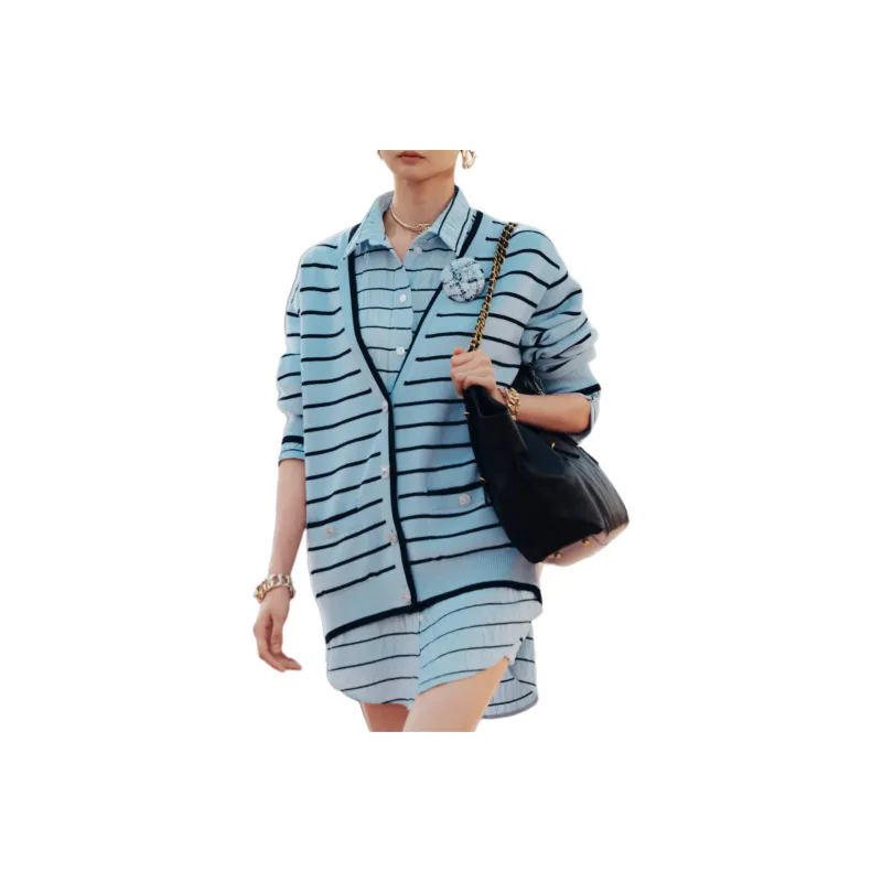 CHANEL 25S Spring Summer Collection Sweater Women's Blue-0