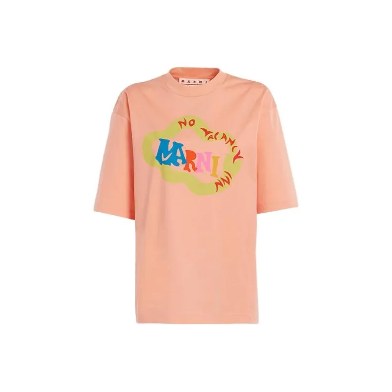 MARNI X No Vacancy Inn Co-brand T-Shirts Women's Orange-0