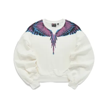 Marcelo Burlon X FILA FUSION Marcelo Burlon Collaboration Collection Sweatshirts Women's Limestone White