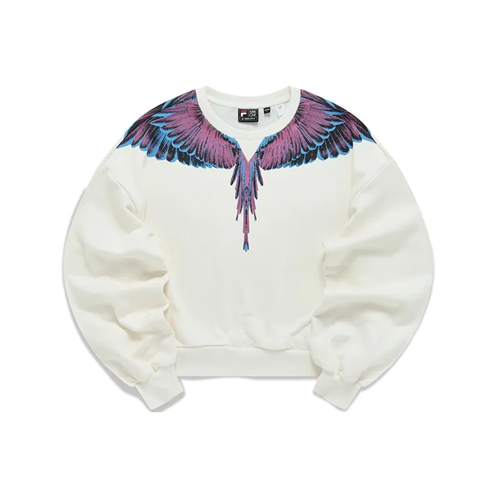 Marcelo Burlon X FILA FUSION Marcelo Burlon Collaboration Collection Sweatshirts Women's Limestone White-0