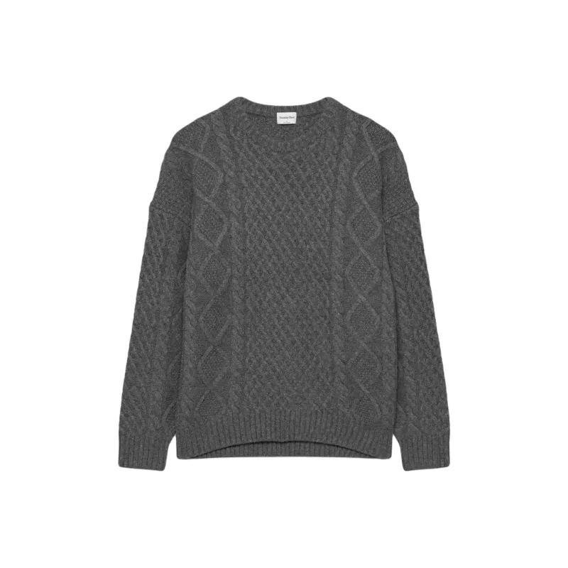 ARITZIA Sunday Best Peggy Sweater Sweater Women's Heather Charcoal/Stone Phoebe Zhennan Charcoal-0