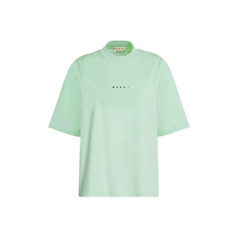 MARNI SS23 Drop Shoulder Sleeve T Shirt Women's Green-0