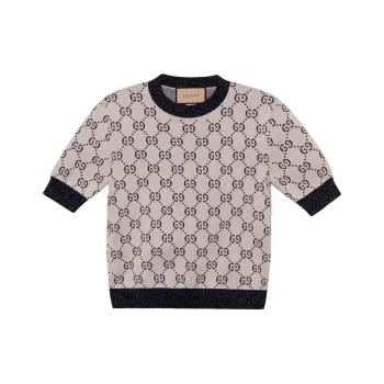 GUCCI GG motif Lamé Knitted Top