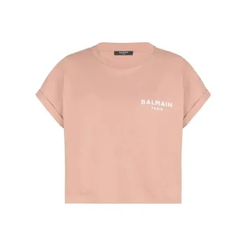 BALMAIN Logo Detailed Cropped Top