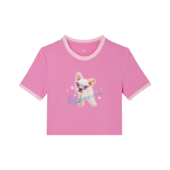 Nike Sportswear Women's Graphic Slim Crop T shirt Pink