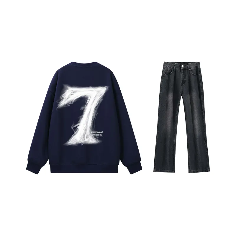SUNSETMONENT Sweatshirt Set Unisex-17